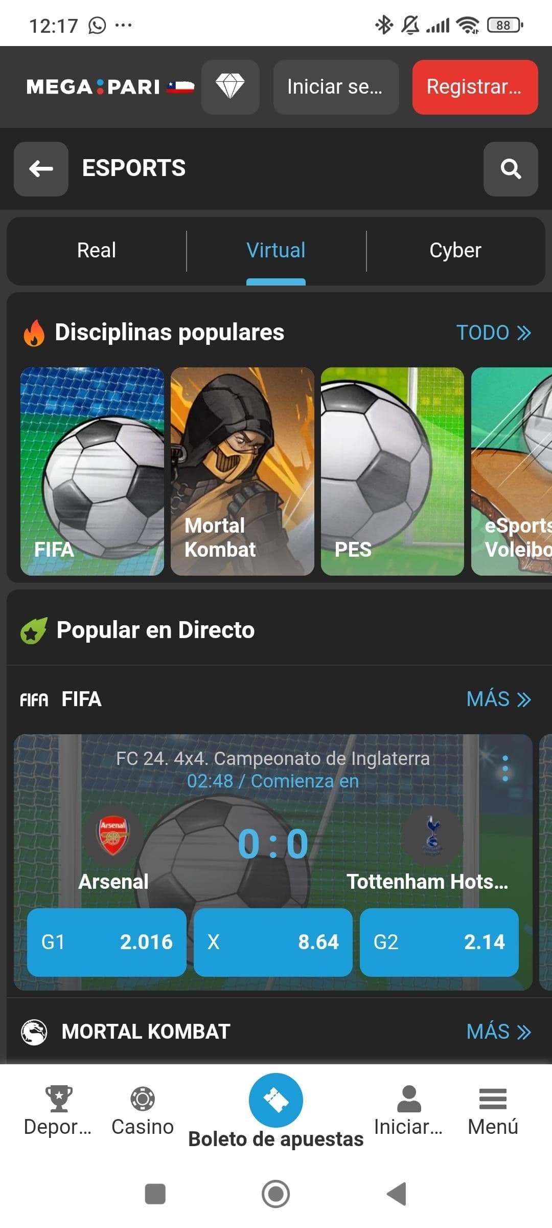 Reseña de las apuestas Megapari en eSports