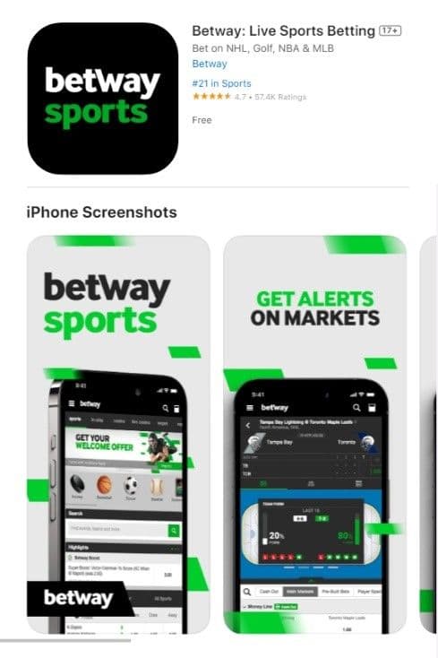 Betway Mobile App for IOS Device