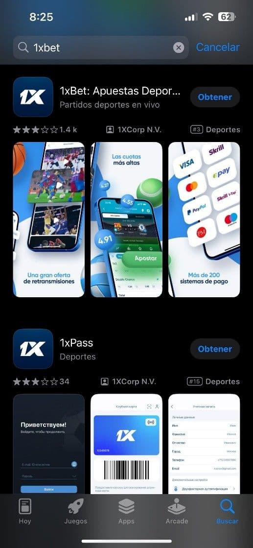 Busca 1xbet en tu cuenta de AppStore o pincha este enlace en tu navegador.jpg