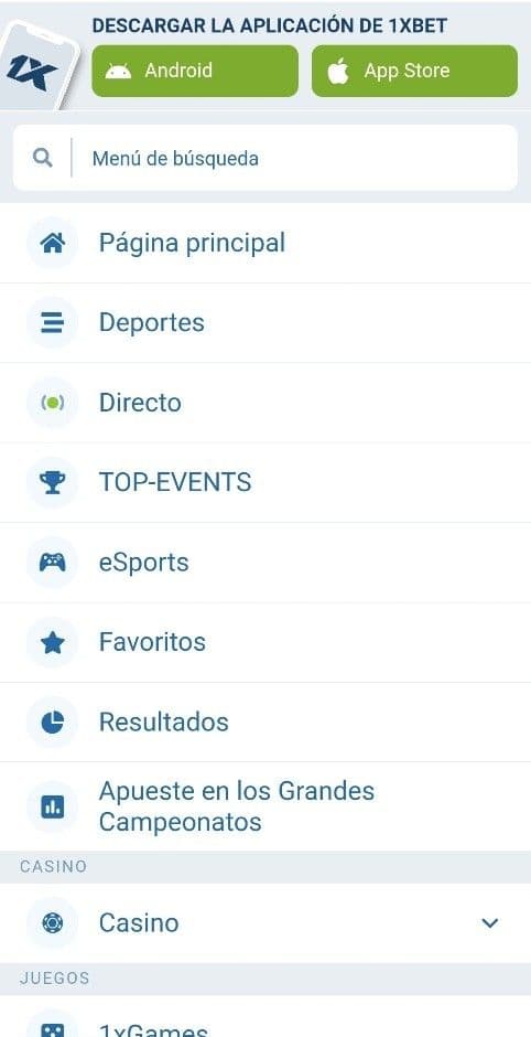 Descarga la app haciendo clic en el menú de la barra inferior en la versión móvil de 1xBet.jpg