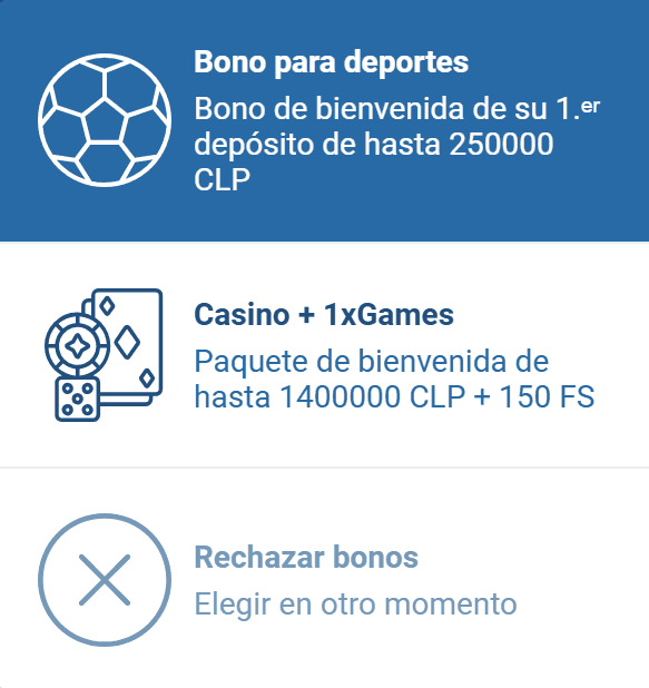 Guía de registro de 1xbet